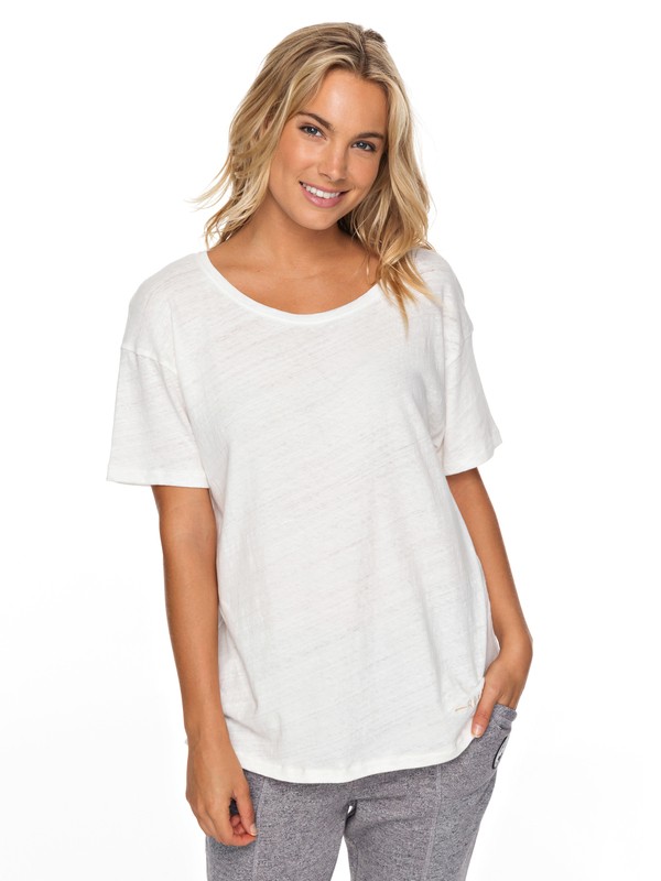 roxy, High By The Beach Surf Tee, MARSHMALLOW (wbt0) 0 High By The Beach Surf Tee White ERJZT04307 Roxy