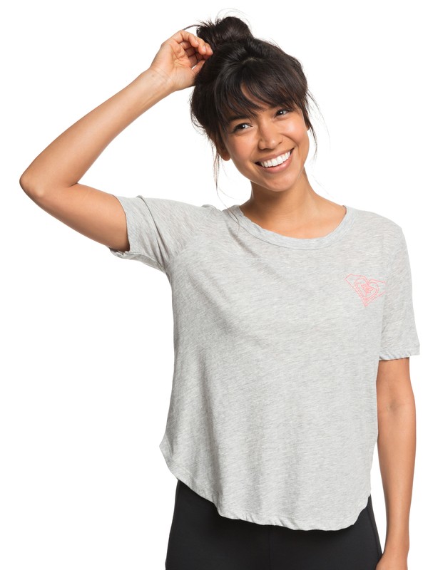 roxy, Hello Winter A - Maglietta da Donna, HERITAGE HEATHER (sgrh) 0 Hello Winter A - Maglietta da Donna Gray ERJZT04323 Roxy