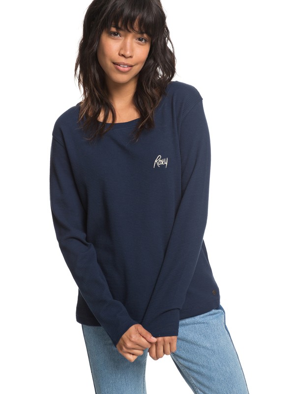 roxy, Cold Blue Rain Long Sleeve Tee, DRESS BLUES (btk0) 0 Cold Blue Rain Long Sleeve Tee ERJZT04366 Roxy
