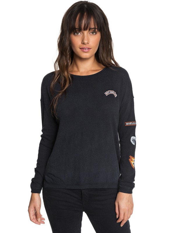 roxy, Constellation Party B Long Sleeve Tee, TRUE BLACK (kvj0) 0 Constellation Party B Long Sleeve Tee Black ERJZT04386 Roxy