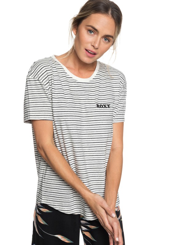 roxy, Passion Cocktail Tee, ANTHRACITE YOUNG STRIPES (kvj3) 0 Passion Cocktail Tee Black ERJZT04427 Roxy