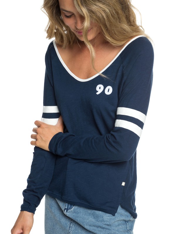 roxy, Lets Do That Long Sleeve Top, DRESS BLUES (btk0) 0 Lets Do That Long Sleeve Top Blue ERJZT04432 Roxy