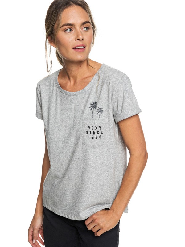 roxy, Playera con bolsillo Wake Up y Surf B, HERITAGE HEATHER (sgrh) 0 Playera con bolsillo Wake Up y Surf B Gris ERJZT04446 Roxy