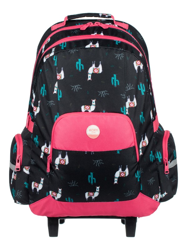 roxy, Free Spirit - Wheelie Backpack, ANTHRACITE PERU TRAVEL (kvj7) 0 Free Spirit - Wheelie Backpack Black ERLBP03024 Roxy