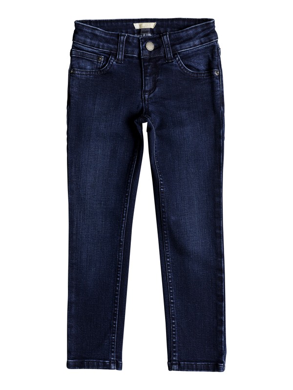 roxy, Girls 2-6 Adventure Begin Slim Fit Jeans, DARK BLUE (btnw) 0 Girls 2-6 Adventure Begin Slim Fit Jeans Blue ERLDP03022 Roxy