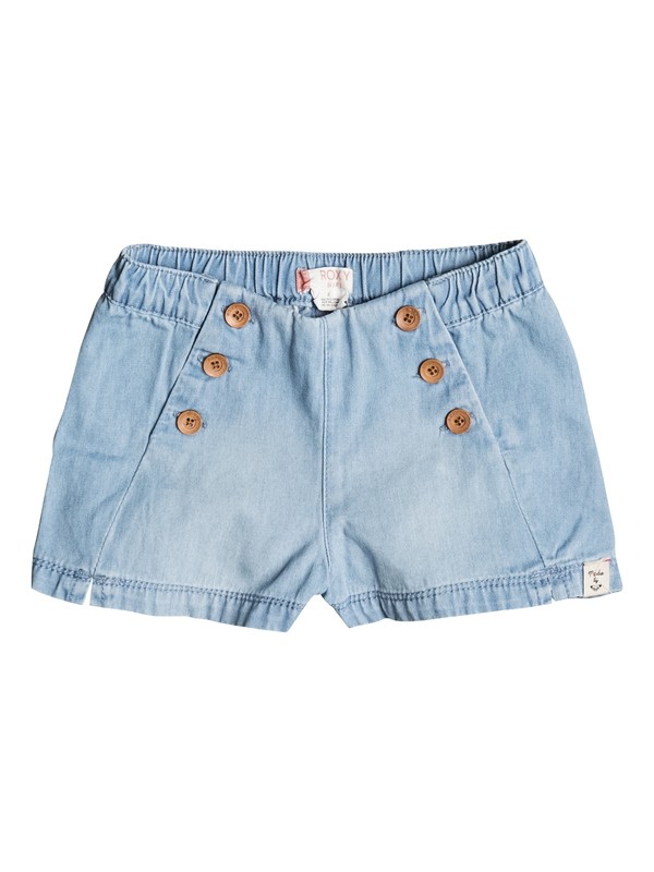 roxy, Girls 2-6 Shiny Thoughts Denim Shorts, blcw (blcw) 0 Girls 2-6 Shiny Thoughts Denim Shorts ERLDS03025 Roxy