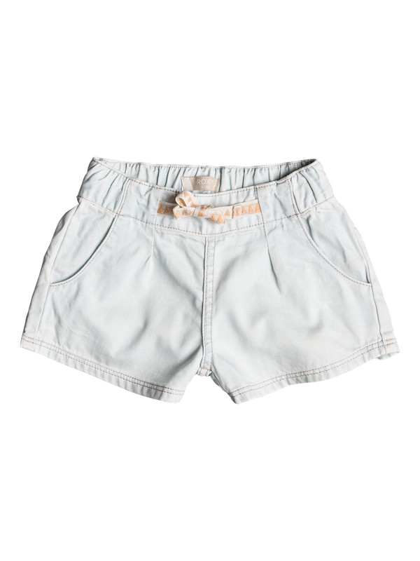 roxy, Girls 2-6 My Heart Skips Denim Shorts, LIGHT BLUE (bfn0) 0 Girls 2-6 My Heart Skips Denim Shorts Blue ERLDS03031 Roxy