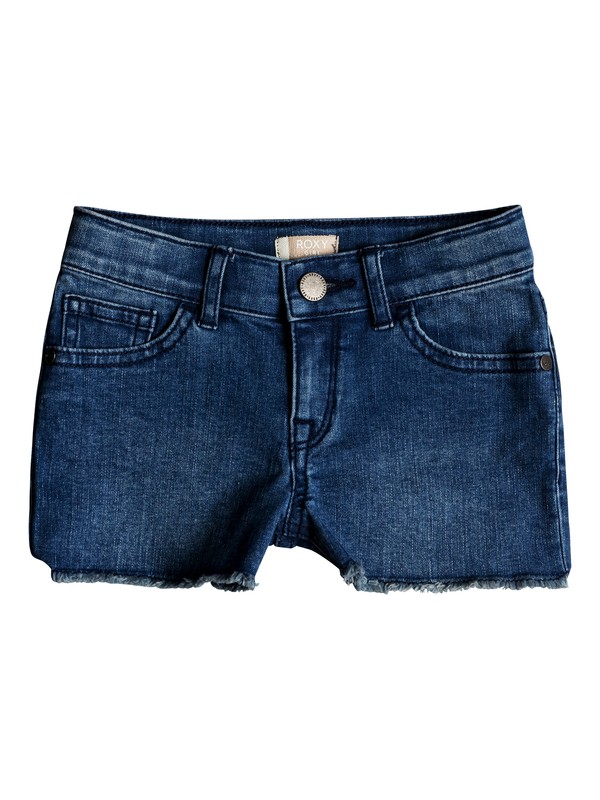 roxy, Girls 2-6 Light Hearted Denim Shorts, RETRO BLUE (bkp0) 0 Girls 2-6 Light Hearted Denim Shorts Blue ERLDS03032 Roxy