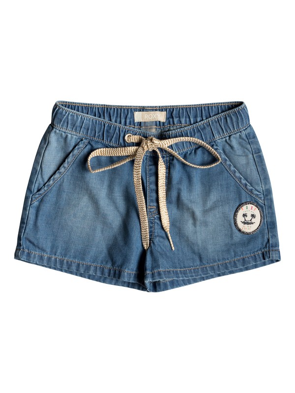 roxy, Girl's 2-6 Timeless Denim Shorts, MEDIUM BLUE (bgy0) 0 Girl's 2-6 Timeless Denim Shorts Blue ERLDS03034 Roxy