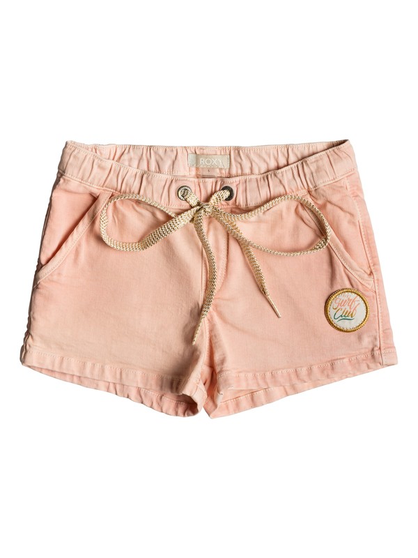 roxy, Girl's 2-6 Donuts Time Denim Shorts, SALMON (mfg0) 0 Girl's 2-6 Donuts Time Denim Shorts Pink ERLDS03035 Roxy