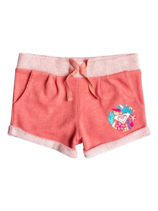 roxy, Girls 2-6 Freshing Breezes Sweat Shorts, SUGAR CORAL HEATHER (mjjh) 0 Girls 2-6 Freshing Breezes Sweat Shorts ERLFB03030 Roxy