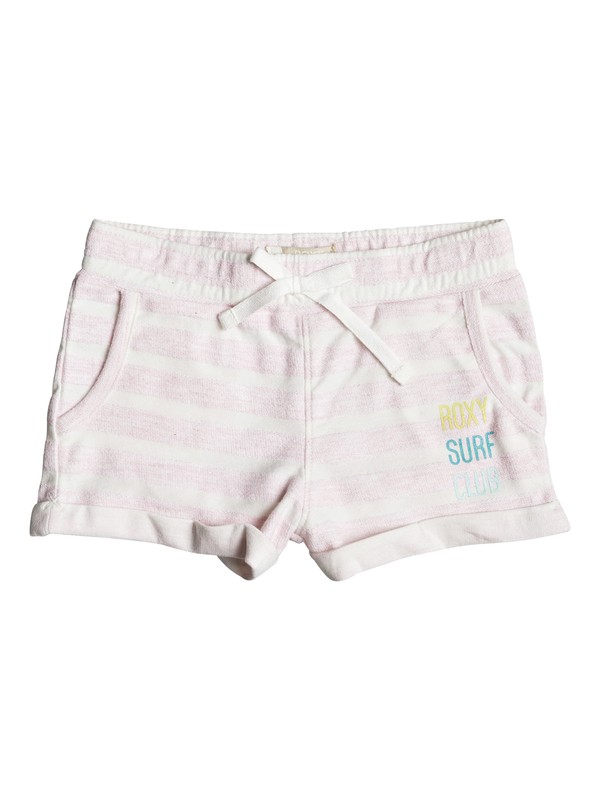 roxy, Girls 2-6 Laugh And Love Stripe Fleece Shorts, ROSE TAN HEATHER BICO STRIPES (mhb3) 0 Girls 2-6 Laugh And Love Stripe Fleece Shorts Pink ERLFB03044 Roxy