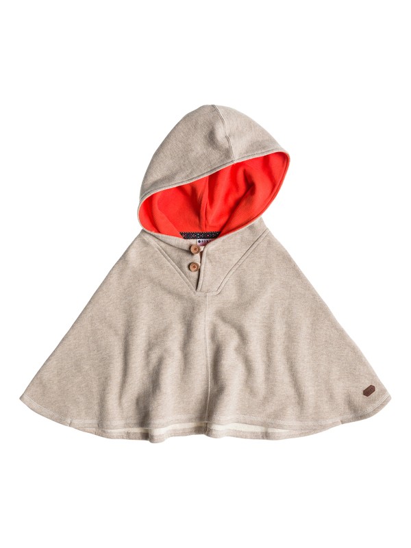 roxy, Girls 2-6 Foggy Day Poncho, METRO OATMEAL (tfe0) 0 Girls 2-6 Foggy Day Poncho ERLFT03016 Roxy