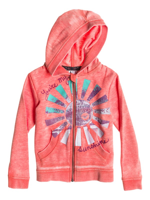 roxy, Girls 2-6 Its A Wrap B Hoodie, HOT CORAL HEATHER (mkzh) 0 Girls 2-6 Its A Wrap B Hoodie ERLFT03025 Roxy