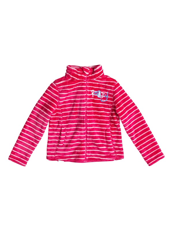 roxy, Girl's 2-6 Igloo Zip-Up Fleece, TEDDY STRIPE_AZALEA (mna5) 0 Girl's 2-6 Igloo Zip-Up Fleece ERLFT03058 Roxy