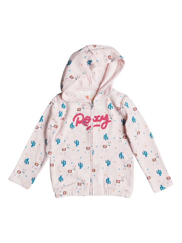 roxy, Girls 2-6 Let's Lost Zip Up Hoodie, ROSE QUARTZ PERU TRAVEL (mcs6) 0 Girls 2-6 Let's Lost Zip Up Hoodie ERLFT03114 Roxy