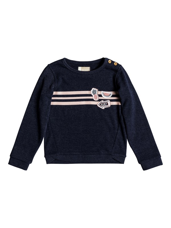 roxy, My Days Tell Me A Story - Sweatshirt pour Fille 2-7 ans, DRESS BLUES (btk0) 0 My Days Tell Me A Story - Sweatshirt pour Fille 2-7 ans Bleu ERLFT03153 Roxy
