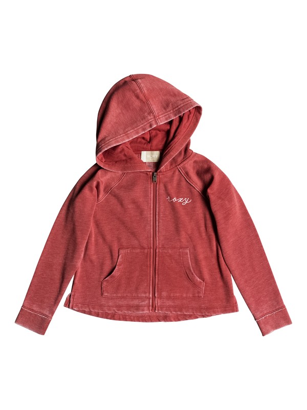 roxy, Girls 2-6 Look Happier Triangles Zip-Up Hoodie, MINERAL RED (mmz0) 0 Girls 2-6 Look Happier Triangles Zip-Up Hoodie Pink ERLFT03155 Roxy