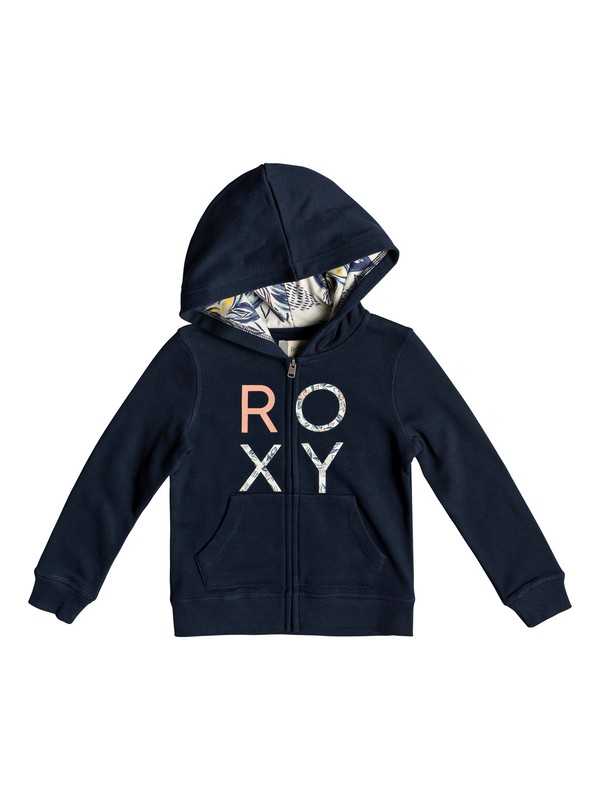 roxy, Girl's 2-6 Make It Easy Zip-Up Hoodie, DRESS BLUES (btk0) 0 Girl's 2-6 Make It Easy Zip-Up Hoodie Blue ERLFT03173 Roxy