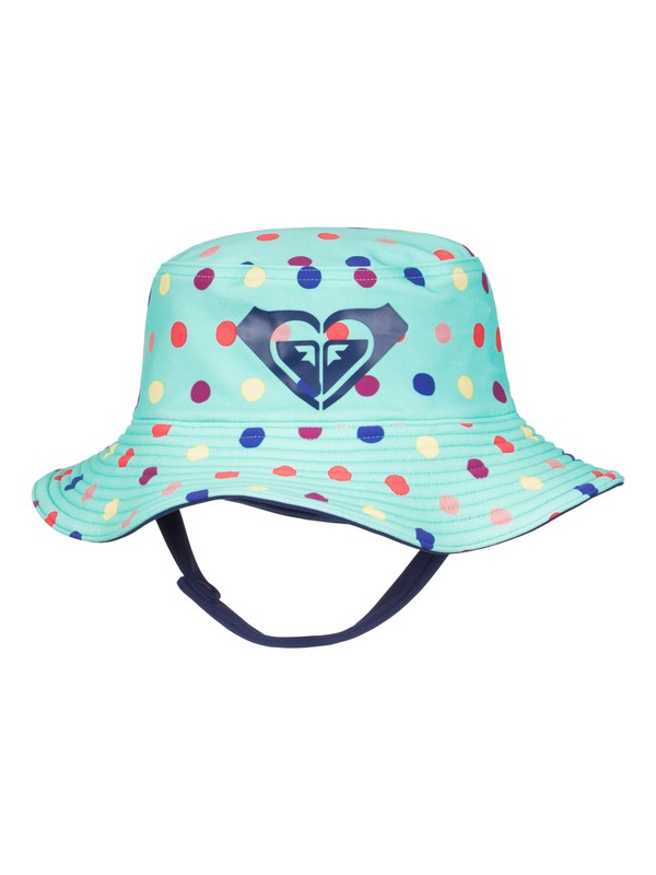 roxy, Girls 2-6 Bobby Bucket Hat, BEACH GLASS TOUDOU DOTS (gcz6) 0 Girls 2-6 Bobby Bucket Hat ERLHA03025 Roxy