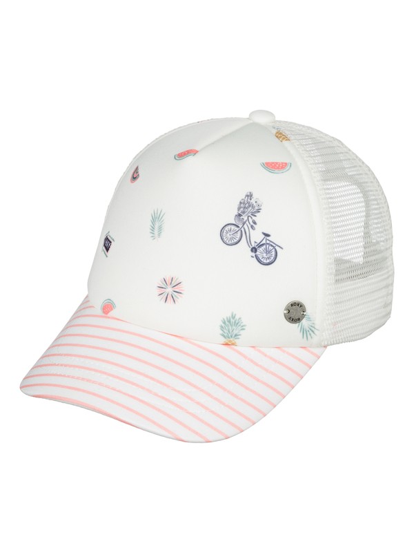 roxy, Niñas 2-6 Gorra Trucket Sweet Emotion, BRIGHT WHITE BIKE RIDE (wbb9) 0 Niñas 2-6 Gorra Trucket Sweet Emotion Blanco ERLHA03047 Roxy