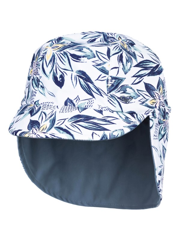 roxy, Girl's 2-6 Come And Go Reversible Sun Protection Swim Hat, BRIGHT WHITE FLOWER SPIRIT SW (wbb9) 0 Girl's 2-6 Come And Go Reversible Sun Protection Swim Hat White ERLHA03056 Roxy