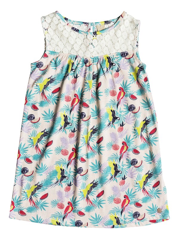 roxy, Girl's 2-6 Single Soul Sleeveless Dress, TROPICAL PEACH PARROTS ISLAND (mdr6) 0 Girl's 2-6 Single Soul Sleeveless Dress Pink ERLKD03042 Roxy