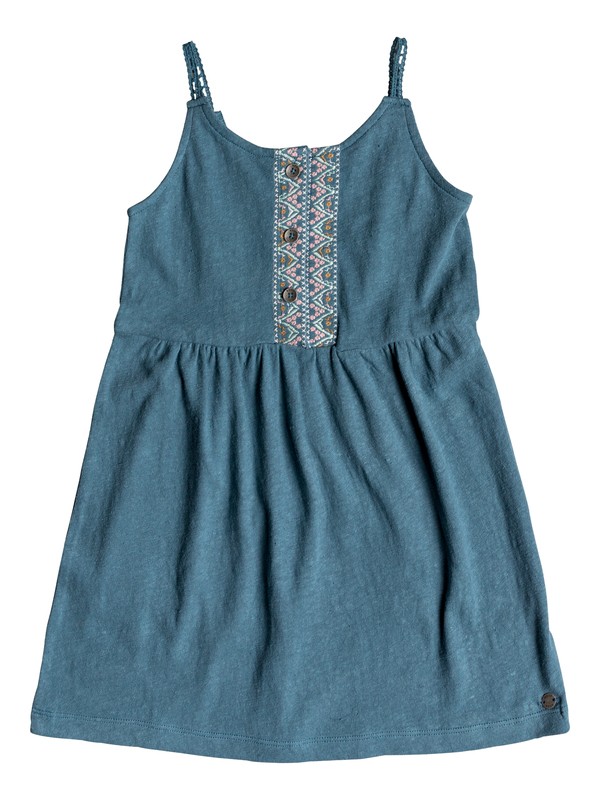 roxy, Girl's 2-6 Reached Up Above Strappy Dress, STORM BLUE (bmg0) 0 Girl's 2-6 Reached Up Above Strappy Dress Blue ERLKD03047 Roxy