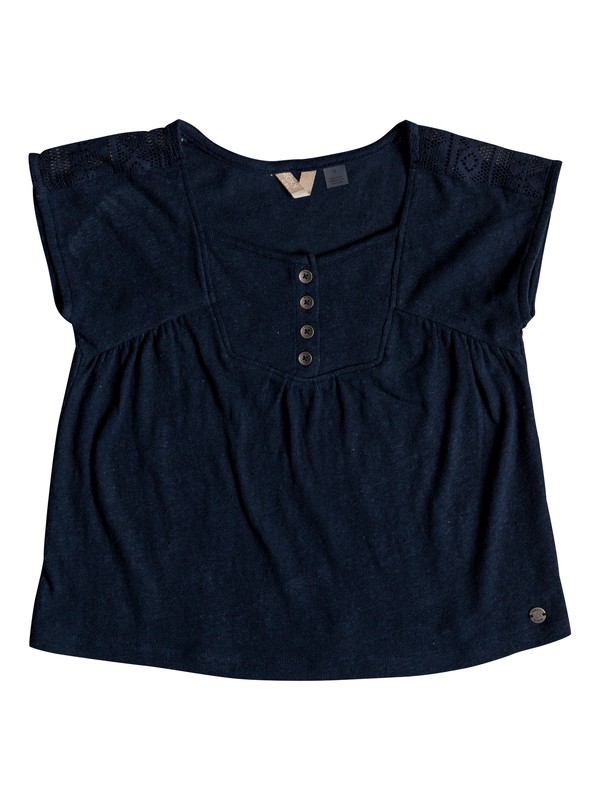 roxy, Girls 2-6 Perfect Person Short Sleeve Top, DRESS BLUES (btk0) 0 Girls 2-6 Perfect Person Short Sleeve Top Blue ERLKT03060 Roxy