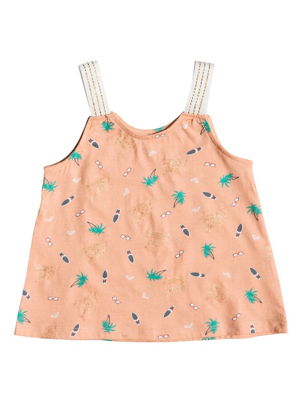 roxy, Girl's 2-6 Paper Stars Tank Top, SALMON SUMMER HOBBIES (xnnb) 0 Girl's 2-6 Paper Stars Tank Top Orange ERLKT03065 Roxy