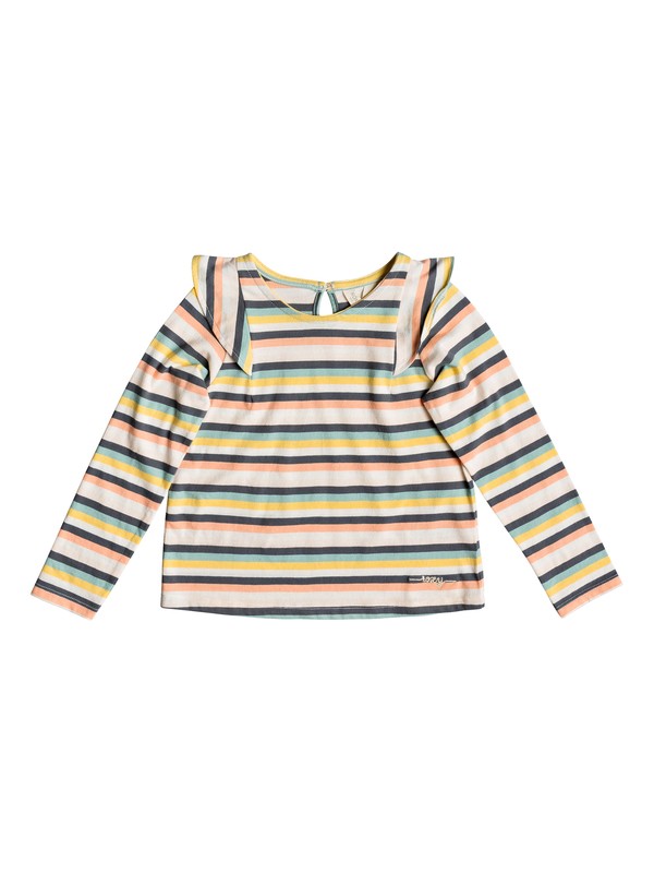 roxy, Girl's 2-6 Holy Words Long Sleeve Top, SALMON CANDY STRIPES (mfg3) 0 Girl's 2-6 Holy Words Long Sleeve Top Pink ERLKT03068 Roxy