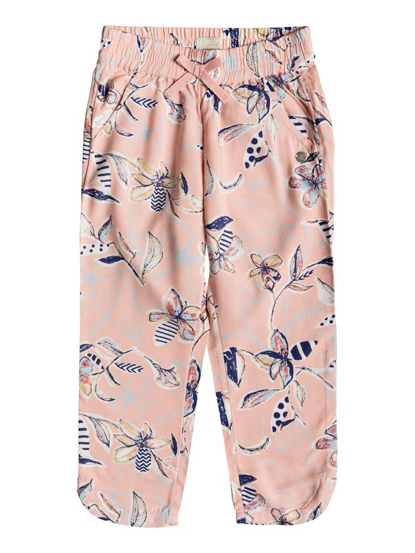 roxy, Girls 2-6 Believer Beach Pants, CORAL ALMOND TRELLIS CLIMB (mgl6) 0 Girls 2-6 Believer Beach Pants Pink ERLNP03028 Roxy