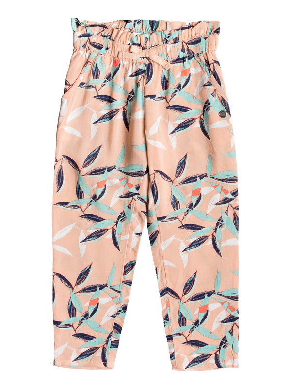 roxy, Girl's 2-6 Your Life Viscose Pants, SALMON LEAVES (mfg6) 0 Girl's 2-6 Your Life Viscose Pants Pink ERLNP03036 Roxy