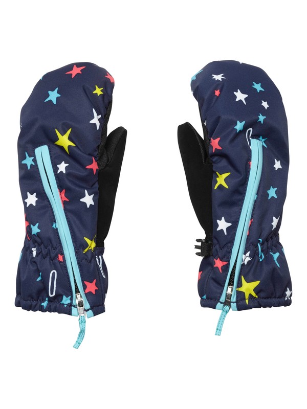 roxy, Girls 2-6 Snows Up Print Mitt, ROXY STAR_PEACOAT (btl6) 0 Girls 2-6 Snows Up Print Mitt ERLTH00005 Roxy