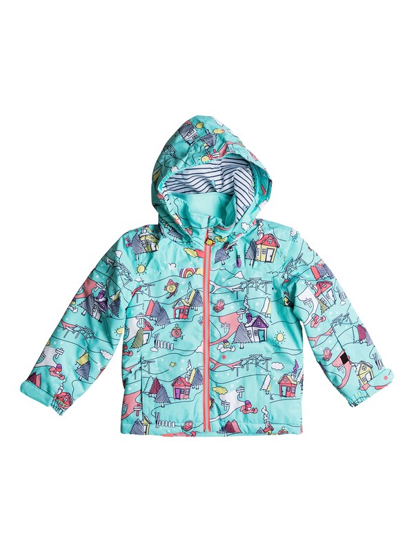 roxy, Girl's 7-14 Girls 2-6 Mini Jetty Little Miss Snow Jacket, ARUBA BLUE_LITTLE MISS ALPINE (bfk8) 0 Girl's 7-14 Girls 2-6 Mini Jetty Little Miss Snow Jacket ERLTJ03007 Roxy