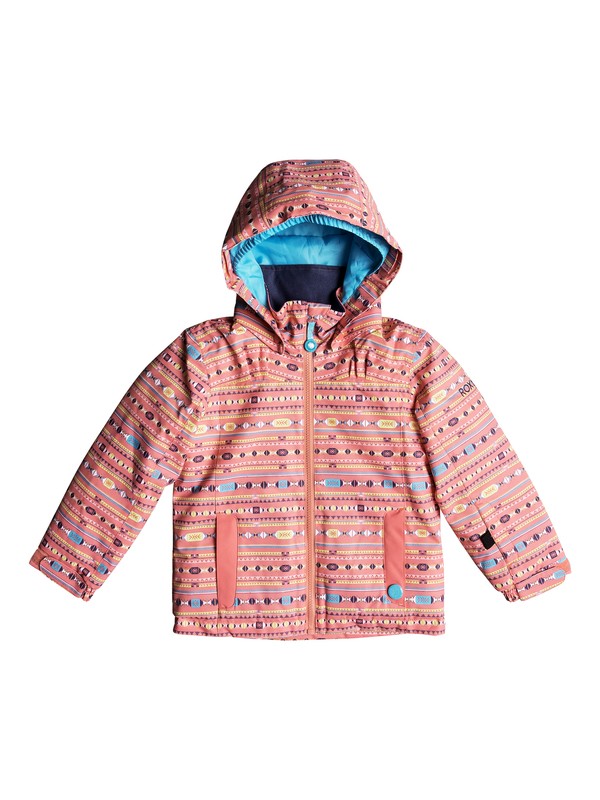 roxy, Mini Jetty - Veste de snow pour Fille 2-7 ans, SHELL PINK_INDIE STRIPES (mhg1) 0 Mini Jetty - Veste de snow pour Fille 2-7 ans Rose ERLTJ03009 Roxy