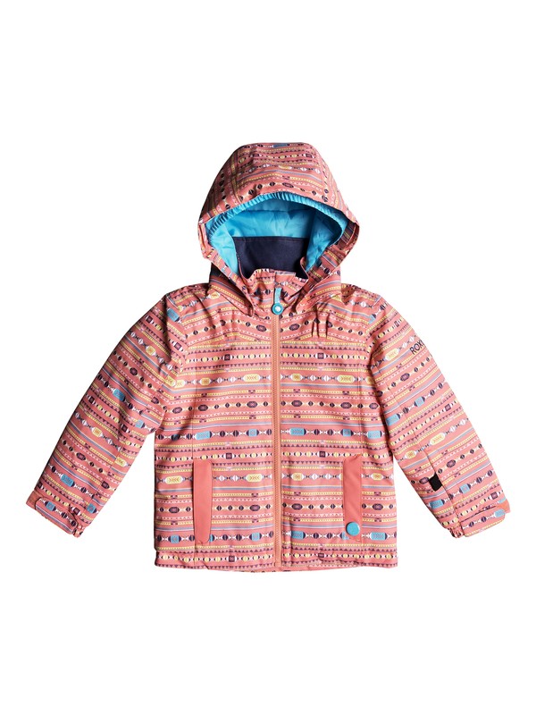 roxy, Mini Jetty - Veste de snow pour Fille 2-7 ans, SHELL PINK_INDIE STRIPES (mhg1) 0 Mini Jetty - Veste de snow pour Fille 2-7 ans Rose ERLTJ03009 Roxy