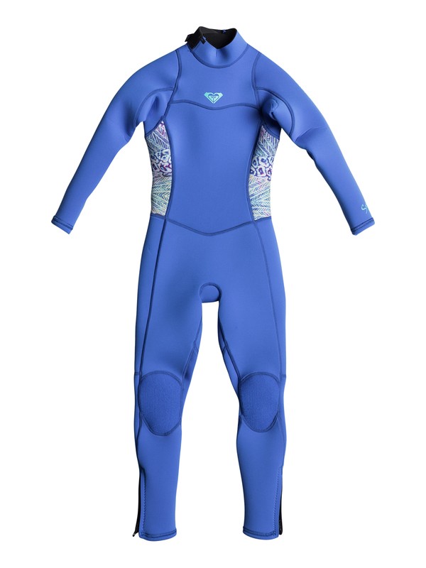 roxy, Girl's 2-6 3/2mm Syncro Series Back Zip FLT Wetsuit, SEA BLUE II (byh0) 0 Girl's 2-6 3/2mm Syncro Series Back Zip FLT Wetsuit Blue ERLW103000 Roxy