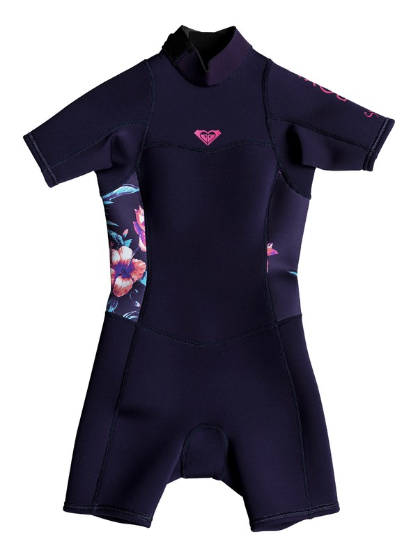 roxy, Girl's 7-14 2/2mm Syncro Series Short Sleeve Back Zip FLT Springsuit, BLUE RIBBON (bsn0) 0 Girl's 7-14 2/2mm Syncro Series Short Sleeve Back Zip FLT Springsuit Blue ERLW503001 Roxy