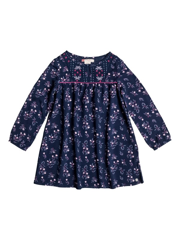 Waiting For You - Long Sleeve Dress for Girls 2-7 ERLWD03026 0 Girls 2-6 Waiting For You Long Sleeve Dress ERLWD03026 Roxy