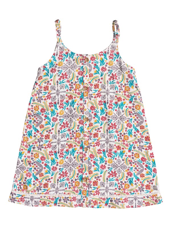 roxy, Girl's 2-6 Dancing In The Sun Strappy Dress, MARSHMALLOW FLOWER POWER TW (wbt6) 0 Girl's 2-6 Dancing In The Sun Strappy Dress ERLWD03027 Roxy