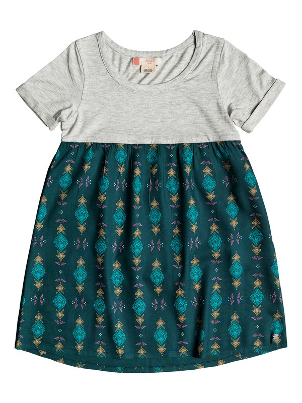 roxy, Girl's 2-6 Branche Of Lilac Short Sleeve Dress, PACIFIC LITTLE DESERT (bry7) 0 Girl's 2-6 Branche Of Lilac Short Sleeve Dress ERLWD03040 Roxy