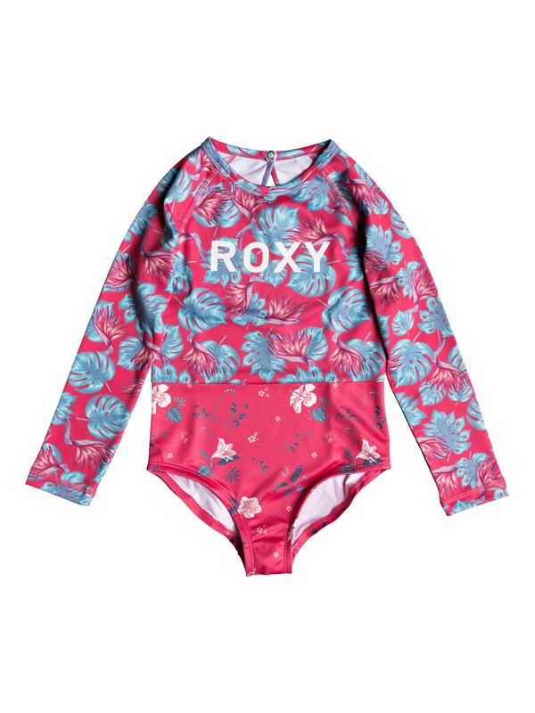 roxy, Гидрокупальник с длинным рукавом ROXY Mermaid UPF 50, ROUGE RED ABYSSAL TROPICAL (mlj6) 0 Гидрокупальник с длинным рукавом ROXY Mermaid UPF 50 Розовый ERLWR03067 Roxy