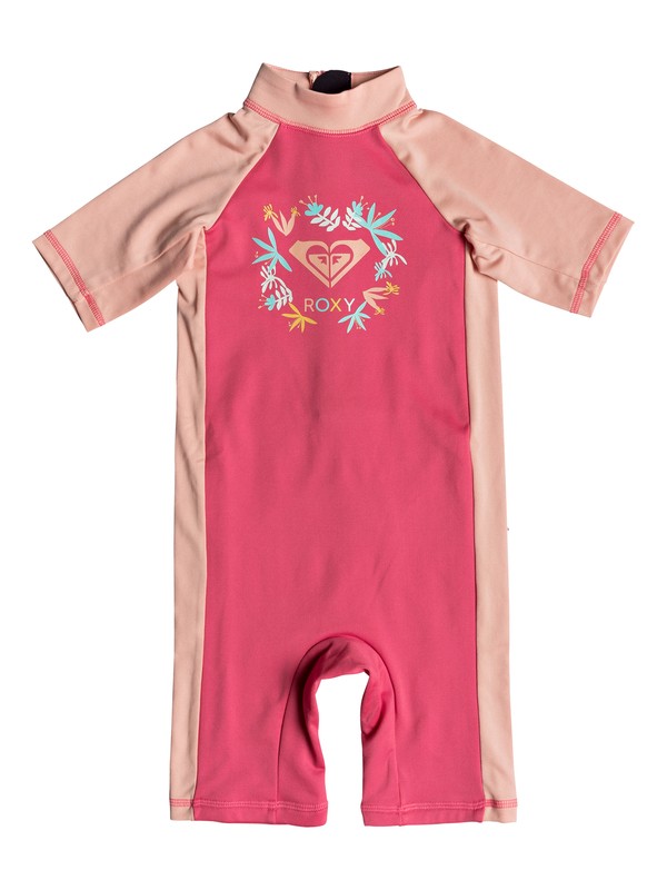 roxy, Girls 2-6 Soul Mermaids Short Sleeve OnePiece UPF 50 Rashguard, ROUGE RED (mlj0) 0 Girls 2-6 Soul Mermaids Short Sleeve OnePiece UPF 50 Rashguard Pink ERLWR03073 Roxy