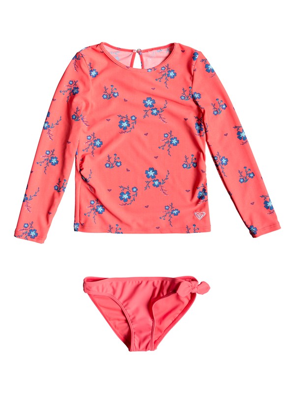 roxy, Girl's 2-6 Chill After Long Sleeve UPF 50 Rash Guard Set, ODALISCA SWIM SPACED OUT FLORA (rlg6) 0 Girl's 2-6 Chill After Long Sleeve UPF 50 Rash Guard Set Red ERLWR03087 Roxy