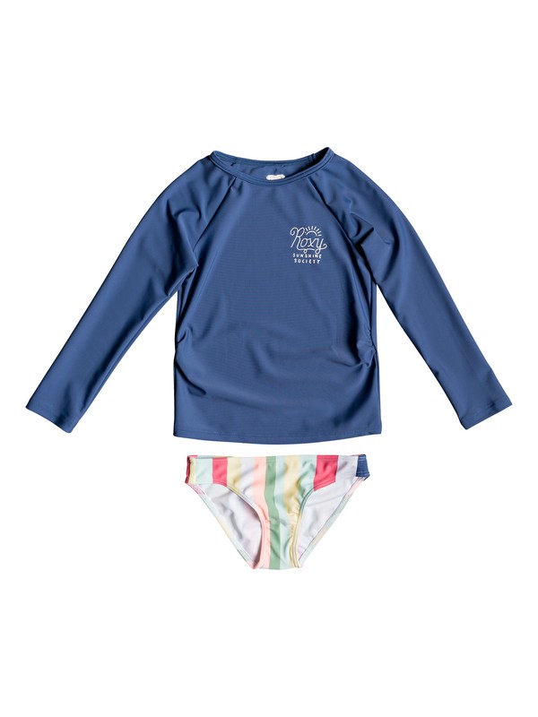 roxy, Conjunto con Playera de Manga Larga UPF 50 Anti rosaduras Paradise Tropics, BRIGHT WHITE TENIE STRIPE SWIM (wbb7) 0 Conjunto con Playera de Manga Larga UPF 50 Anti rosaduras Paradise Tropics Blanco ERLWR03096 Roxy