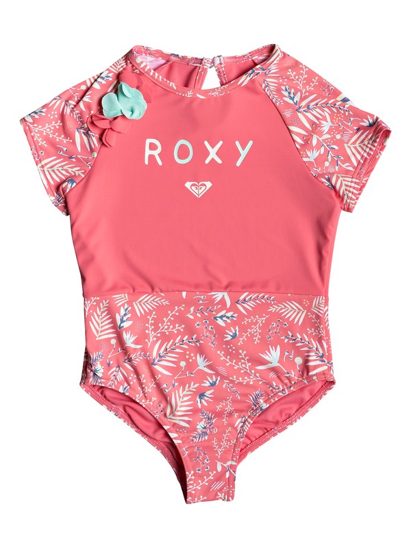roxy, Playera de Manga Corta de una pieza con UPF 50 Anti rosaduras Bali Dance, BRUSH PINK SWIM BANANA SPLIT (xmwb) 0 Playera de Manga Corta de una pieza con UPF 50 Anti rosaduras Bali Dance Rosa ERLWR03099 Roxy