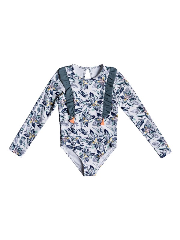 roxy, Girl's 2-6 Magic Seeker Long Sleeve UPF 50 One-Piece Swimsuit, BRIGHT WHITE FLOWER SPIRIT SW (wbb9) 0 Girl's 2-6 Magic Seeker Long Sleeve UPF 50 One-Piece Swimsuit White ERLWR03105 Roxy