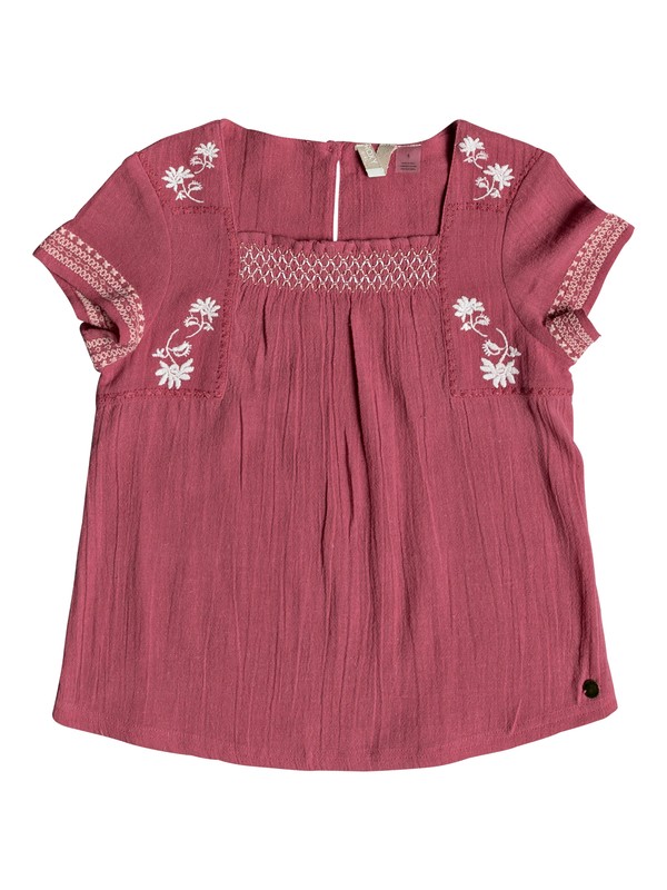 WHOLEHEARTEDG K WVTP MMT0 ERLWT03022 0 Girls 2-6 Whole Hearted Short Sleeve Top ERLWT03022 Roxy
