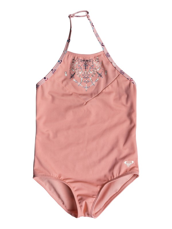 roxy, Girls 2-6 Boho One Piece Swimsuit, PEACHES N CREAM AZAZ (mey7) 0 Girls 2-6 Boho One Piece Swimsuit Pink ERLX103025 Roxy